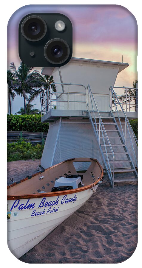Lifeguard Tower iPhone Case featuring the photograph Beach Patrol - Lifeguard Tower at Juno Beach by Laura Fasulo