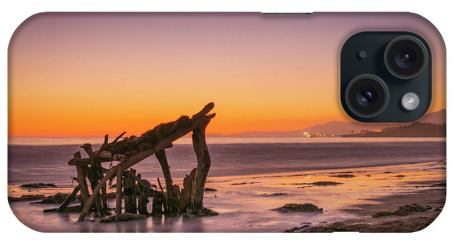 Sunset iPhone Case featuring the photograph Beach Sunset at High Tide by Lindsay Thomson