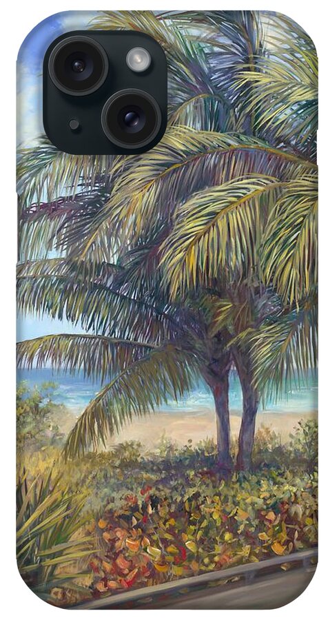 Beach iPhone Case featuring the painting Beach Trip Tryptic Left by Laurie Snow Hein