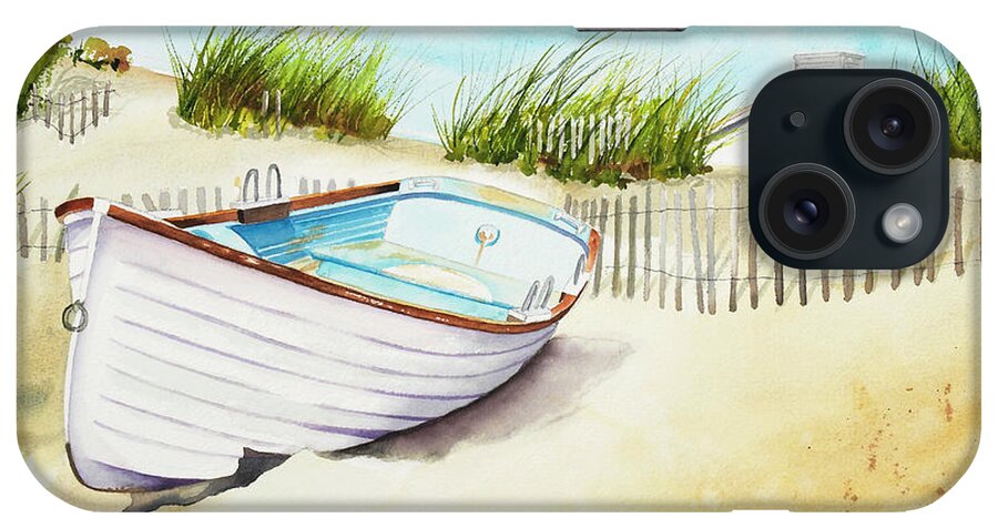 Ocean City iPhone Case featuring the painting Beached by Phyllis London
