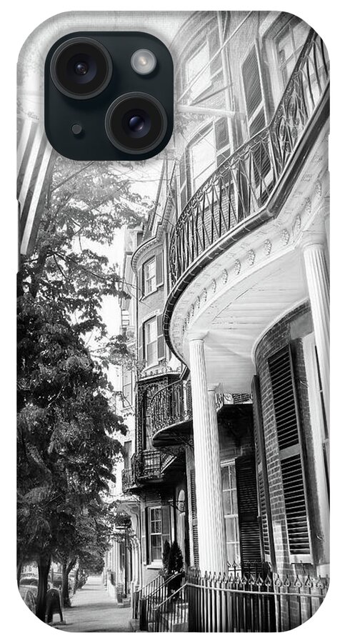 Boston iPhone Case featuring the photograph Beacon Hill Boston Massachusetts Black and White by Carol Japp