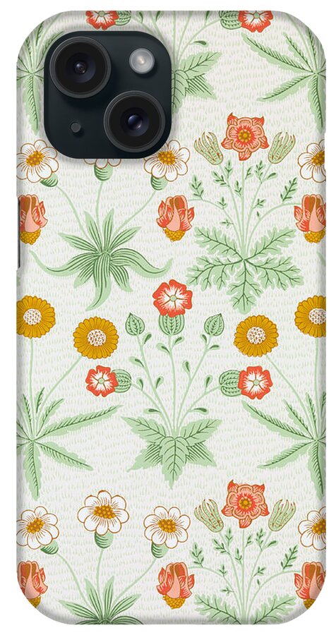 Daisy iPhone Case featuring the tapestry - textile Beautiful Daisy by William Morris by Mango Art