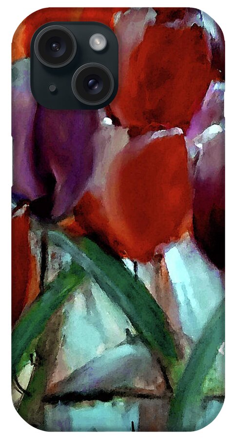 Tulips iPhone Case featuring the painting Beautiful Mushroom by Lisa Kaiser