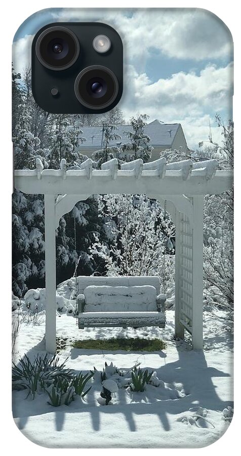Clayton iPhone Case featuring the photograph Snowy Prelude to 2020 in Clayton, North Carolina by Catherine Ludwig Donleycott