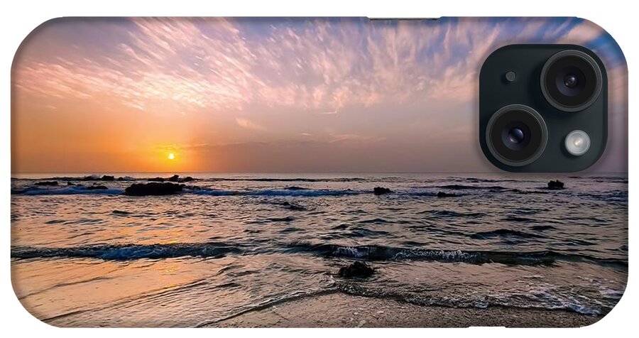 Sunset iPhone Case featuring the photograph Beautiful sunset by Meir Ezrachi