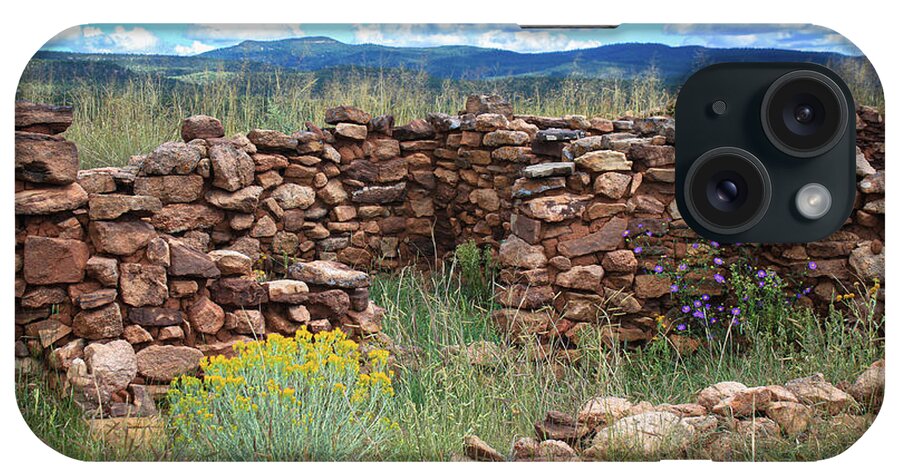 Adobe iPhone Case featuring the digital art Beauty Amid the Ruins - Pecos National Historic Park by Matt Richardson