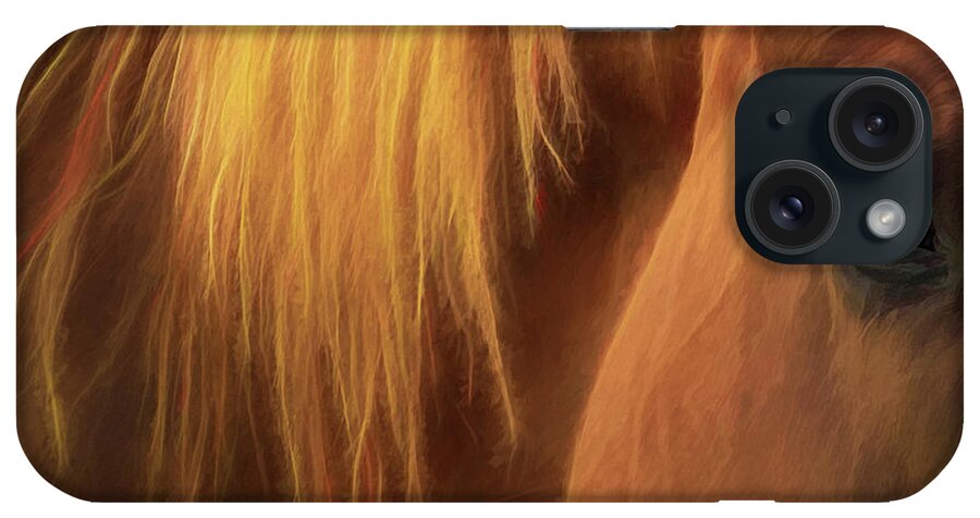 Horse Macro iPhone Case featuring the photograph Beauty Golden Light by Kevin Lane