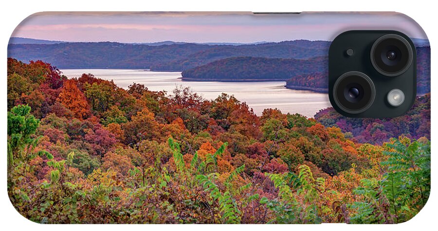 Arkansas Landscape iPhone Case featuring the photograph Beaver Lake Panorama At Dusk - Northwest Arkansas Autumn Landscape by Gregory Ballos