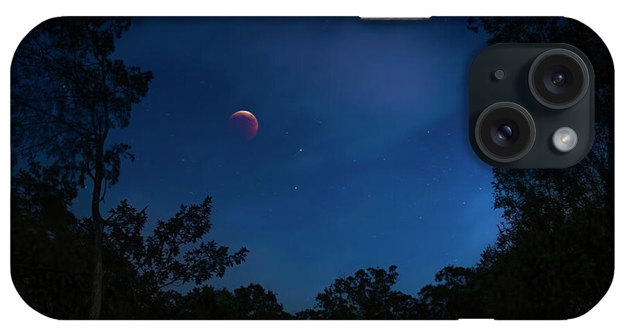 Eclipse iPhone Case featuring the photograph Beaver Moon Partial Eclipse by Mark Andrew Thomas