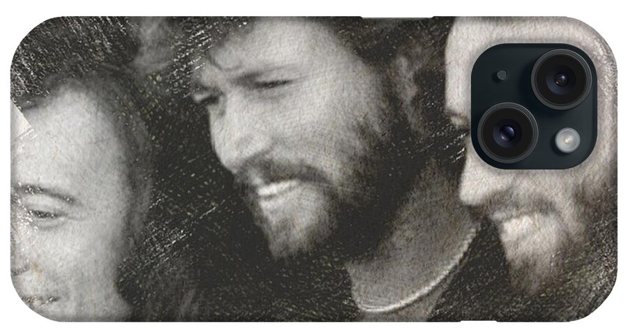 Bee Gees iPhone Case featuring the drawing Bee Gees Sketch by Teresa Trotter
