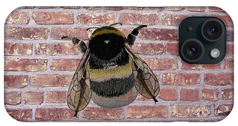 Affinity Photo iPhone Case featuring the photograph Bee on a brick wall by Pics By Tony