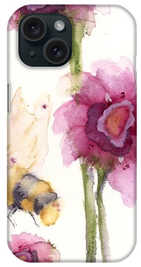 Bees iPhone Case featuring the painting Bees #2 by Dawn Derman