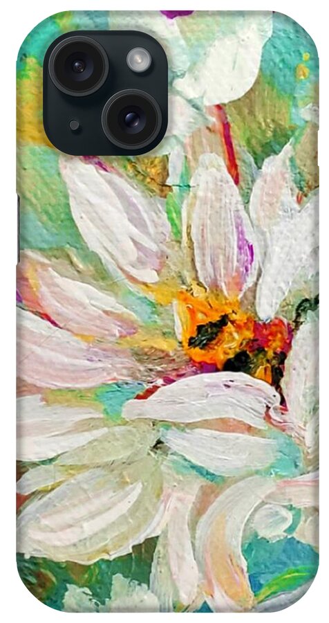 Bees iPhone Case featuring the painting Bees and Flowers And Leaves by Lisa Kaiser