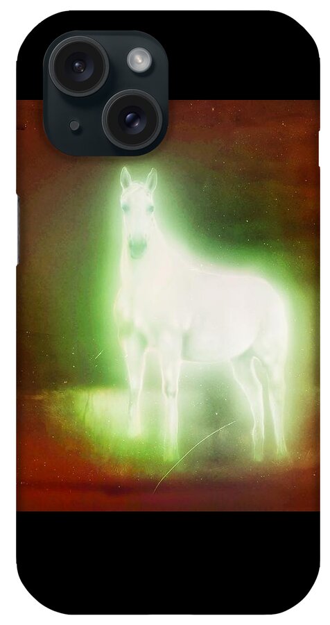 Wunderle iPhone Case featuring the digital art Behold a Pale Horse by Wunderle