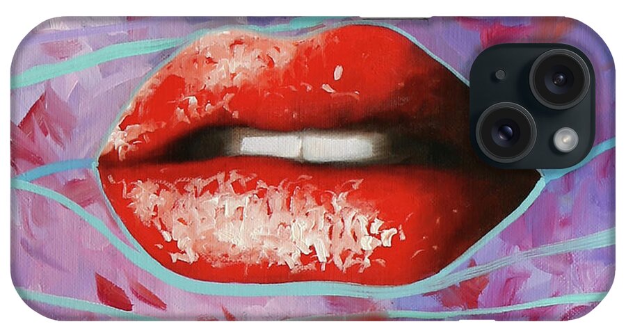 Lips iPhone Case featuring the painting Belle Labbra by Guido Borelli