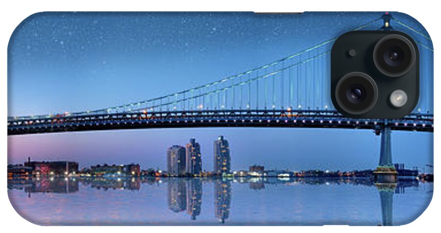 Philadelphia Pa iPhone Case featuring the photograph Ben Franklin Bridge Philadelphia by David Zanzinger