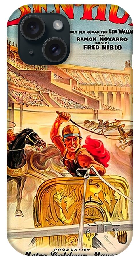 Ben iPhone Case featuring the mixed media ''Ben-Hur'', 1925 by Movie World Posters