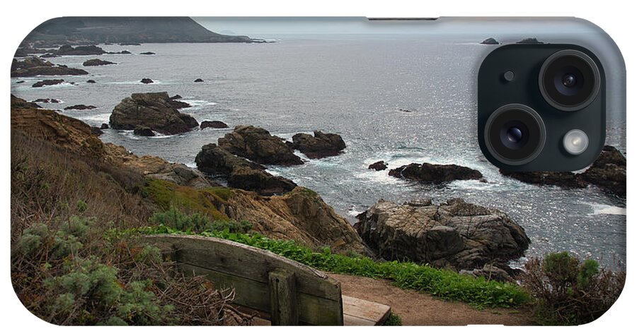 Beach iPhone Case featuring the photograph Bench With a View in Big Sur by Matthew DeGrushe