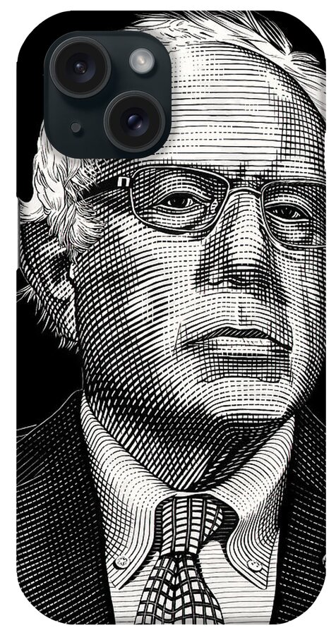 Bernie Sanders iPhone Case featuring the drawing Bernie Sanders by Trevor Grassi