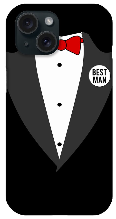 Funny iPhone Case featuring the digital art Best Man Tuxedo by Flippin Sweet Gear