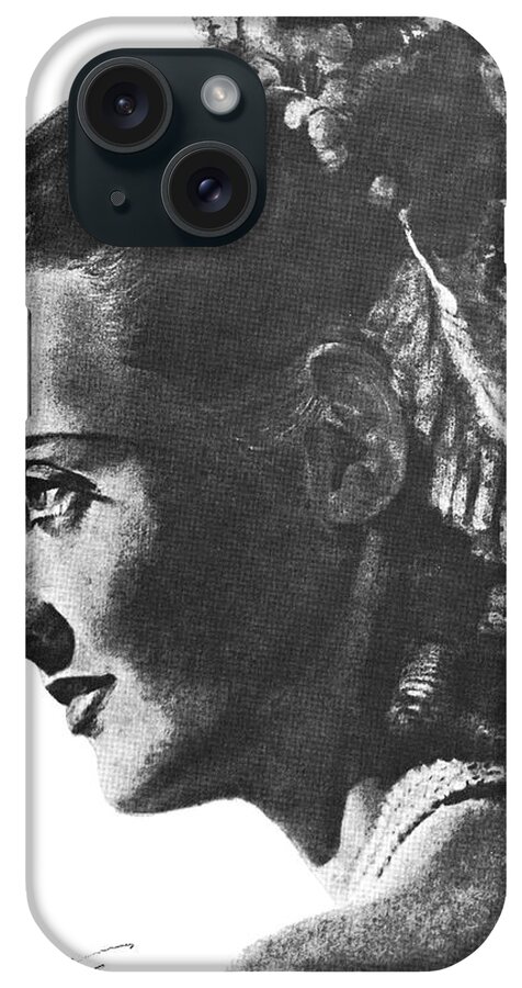 Bette Davis iPhone Case featuring the drawing Bette Davis 1938 by Movie World Posters