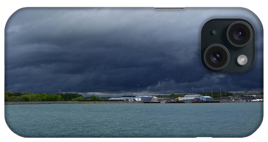 Weather iPhone Case featuring the photograph Beyond the Lake by Ally White
