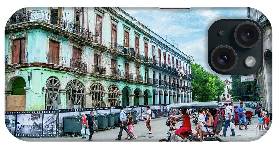 Cuba iPhone Case featuring the photograph Bici-Taxi, Havana. Cuba. by Lie Yim