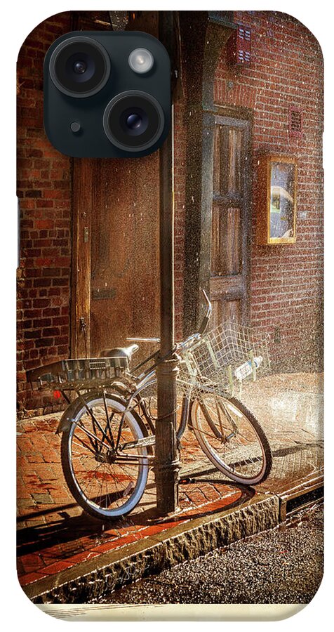 Bicycle iPhone Case featuring the photograph Bicycle in the Rain by Craig J Satterlee