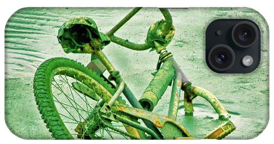 Bicycle iPhone Case featuring the photograph Bicycle Stuck In Mud by Gary Slawsky