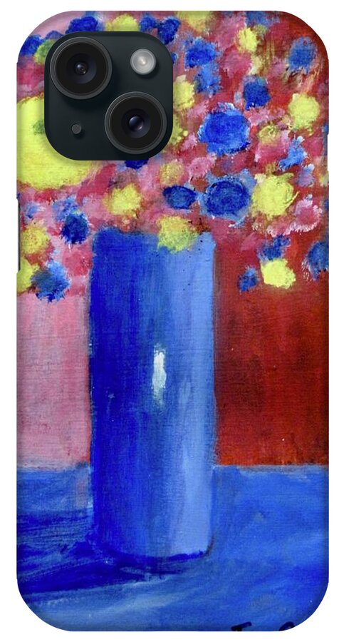 Flower Acrylic iPhone Case featuring the painting Big Flower by Thomas Santosusso