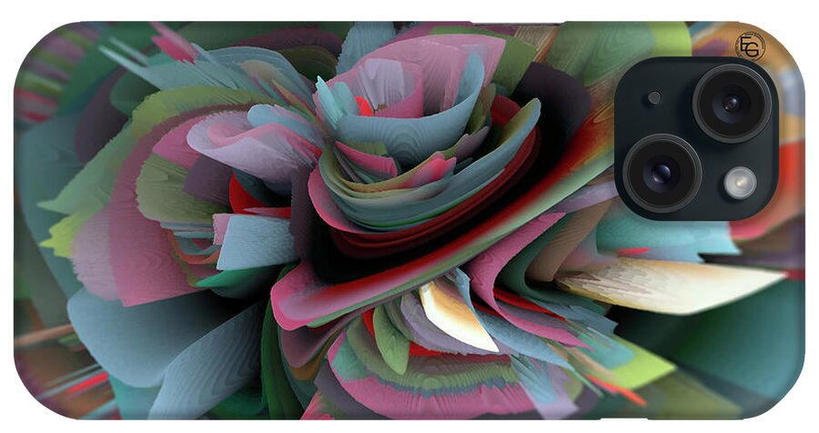 Art iPhone Case featuring the mixed media Big size Vision of Ubar Amuage by Elena Gantchikova
