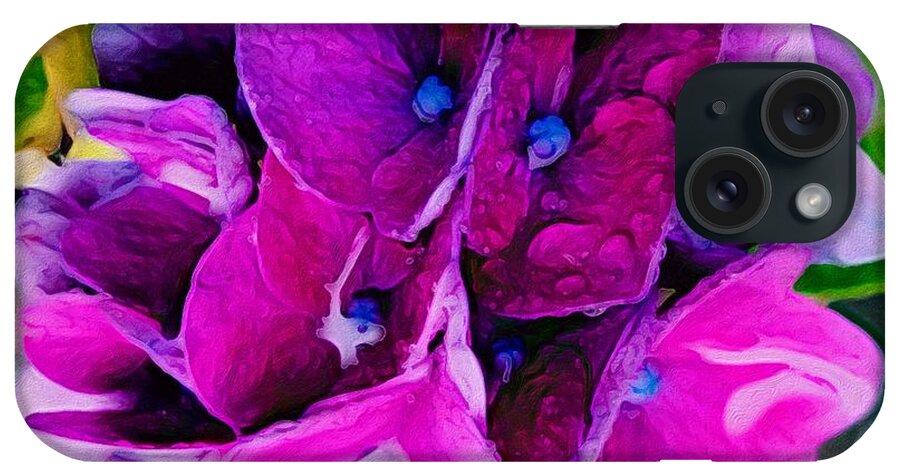 Brushstroke iPhone Case featuring the photograph Bigleaf Hydrangea Flowers by Jori Reijonen