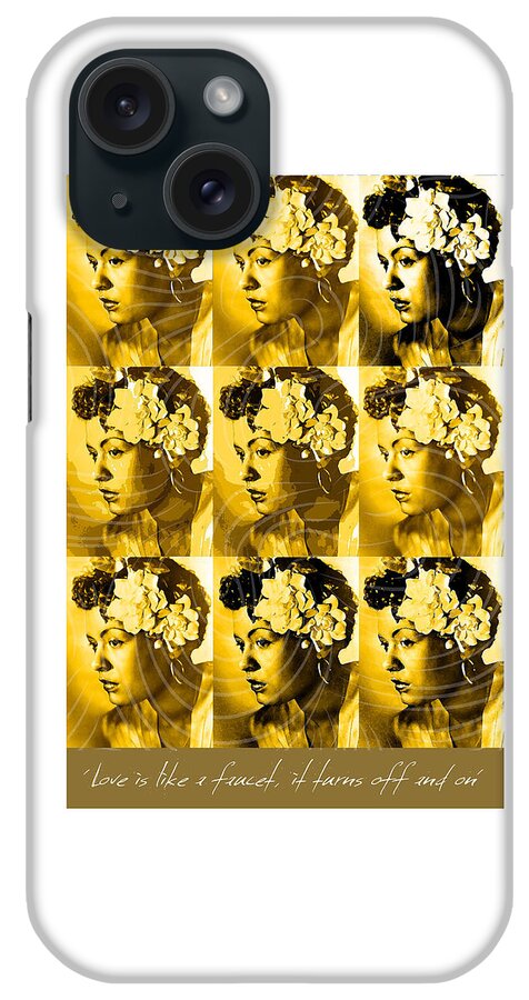 Billie Holiday iPhone Case featuring the digital art Billie Holiday - Music Heroes Series by Movie Poster Boy