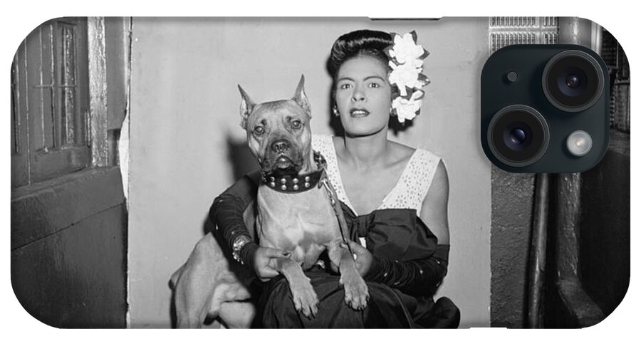 Billie iPhone Case featuring the photograph Billie Holiday With Mister by David Hinds
