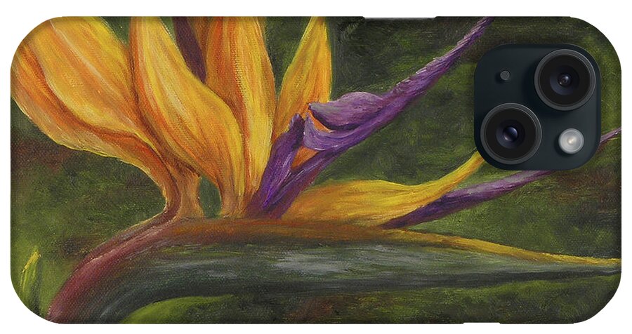Hawaiian Flower iPhone Case featuring the painting Bird Of Paridise 2 by Darice Machel McGuire