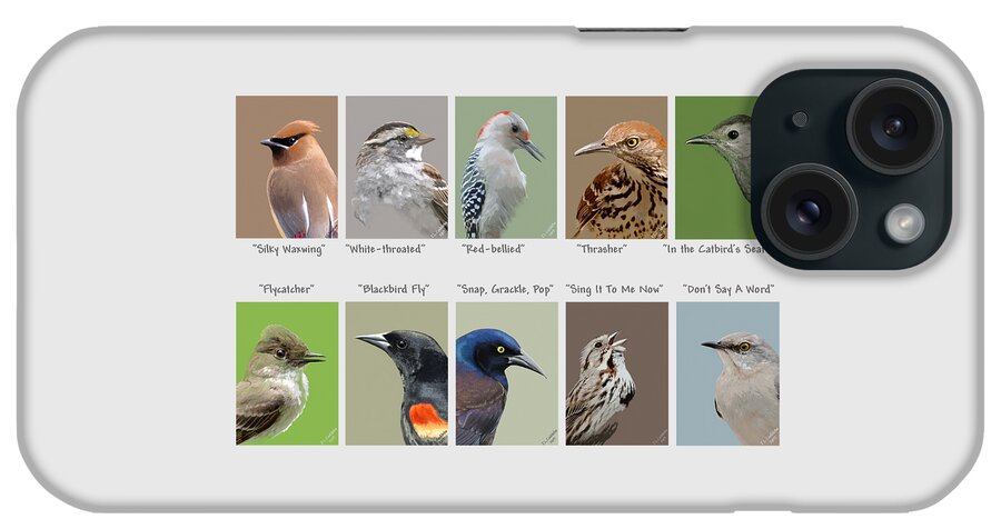 Birds iPhone Case featuring the mixed media Birds En Masse 2 by Judy Cuddehe