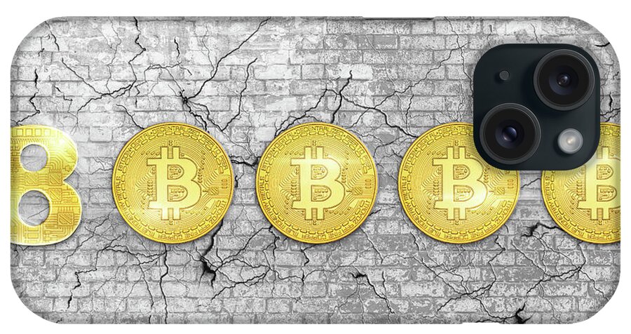 Bitcoin iPhone Case featuring the photograph Bitcoin price resistance 80000 dollars by Benny Marty