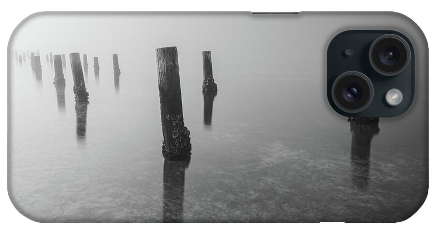 Black And White iPhone Case featuring the photograph Black And White Pier Gulf Islands National Seashore Florida by Jordan Hill