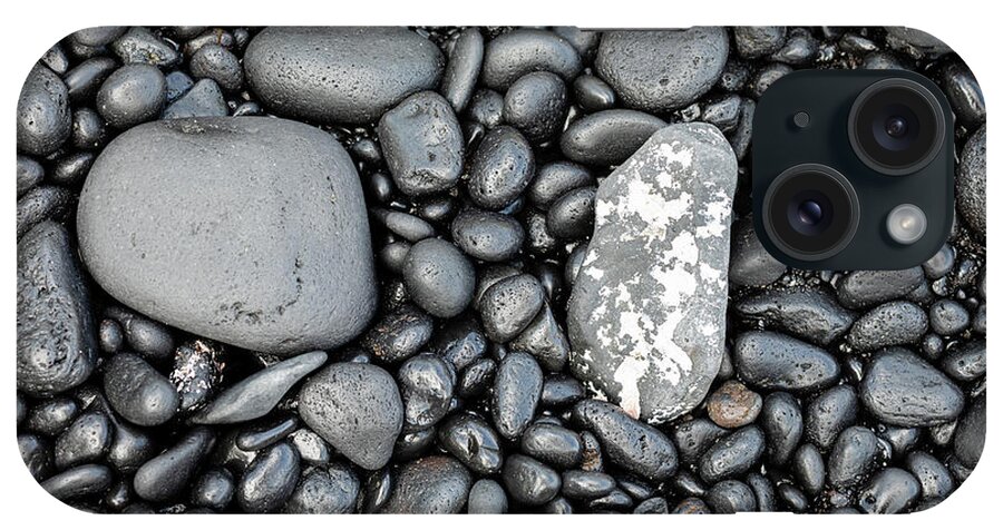 Black Beach iPhone Case featuring the photograph Black Beach Stones by Craig A Walker