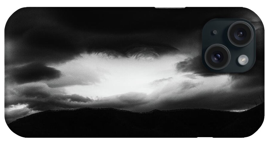 Black & White iPhone Case featuring the photograph Black Hole Cloud by Louis Dallara