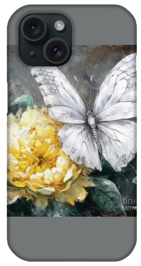Butterfly iPhone Case featuring the painting Blissful Butterfly by Tina LeCour