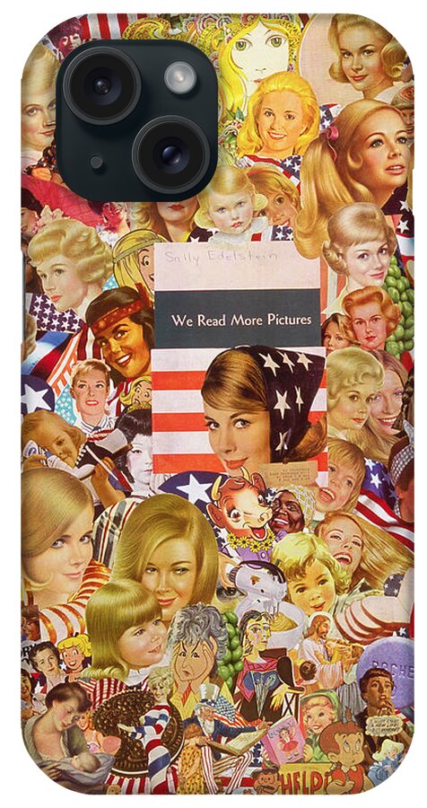 Women iPhone Case featuring the mixed media Blonde American Style by Sally Edelstein