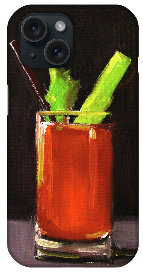 Bloody Mary iPhone Case featuring the painting Bloody Mary by Nancy Merkle