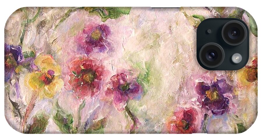 Impressionist Floral Art iPhone Case featuring the painting Bloom by Mary Wolf