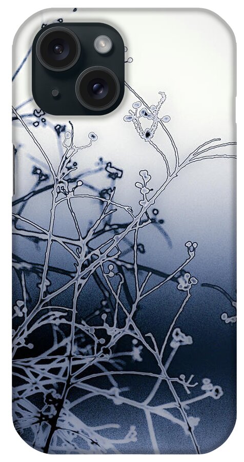 Branches iPhone Case featuring the digital art Blue Abstract of Branches by W Craig Photography