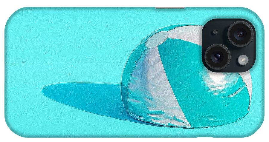 Wave iPhone Case featuring the painting Blue Beach Ball by Tony Rubino