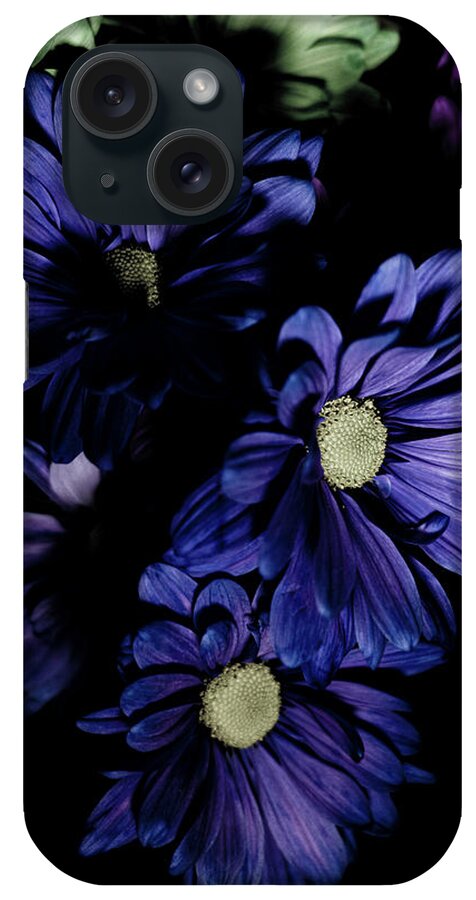 Blue Flowers iPhone Case featuring the photograph Blue Chrysanthemum by Darcy Dietrich