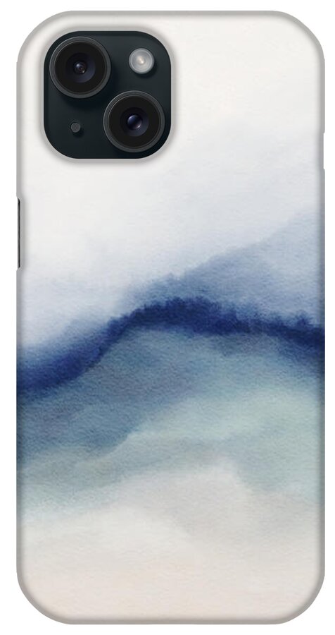 Landscape iPhone Case featuring the mixed media Blue Desert Landscape 2- Art by Linda Woods by Linda Woods