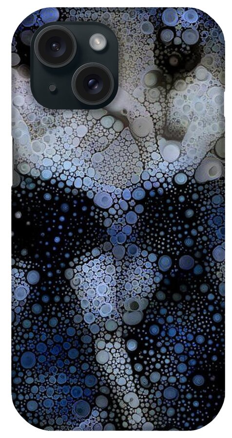 Men iPhone Case featuring the digital art Blue Devils by Matthew Lazure