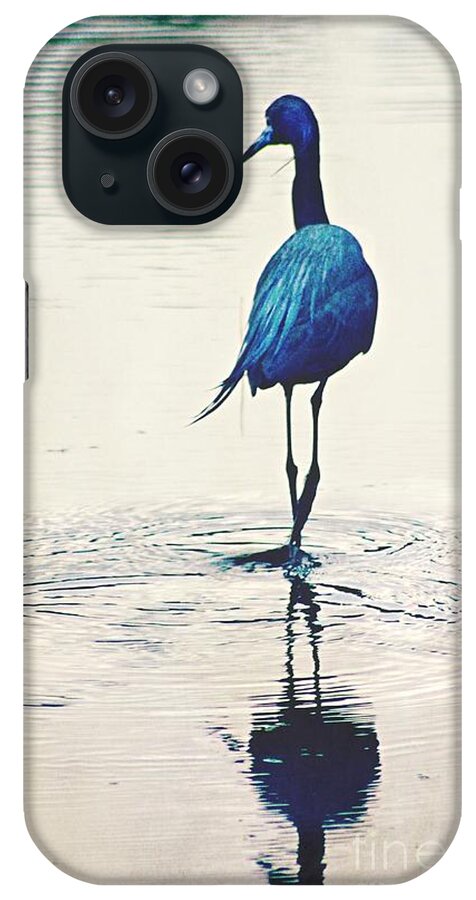 Heron iPhone Case featuring the photograph Blue Evening by Hilda Wagner